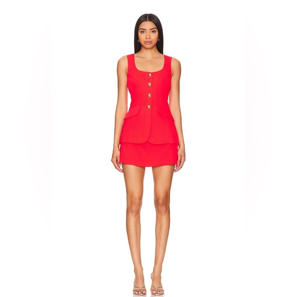 Revolve Kya Romper Dress in crimson - Picture 1 of 5